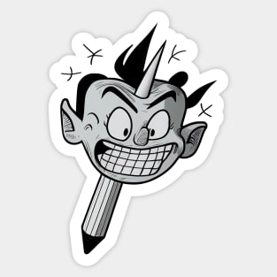 Cartoon style pencil buddy Sticker